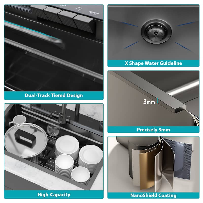 30" Drop-In 16 Gauge Single Bowl Stainless Steel Kitchen Sink - 30'' x 19'' x 9''