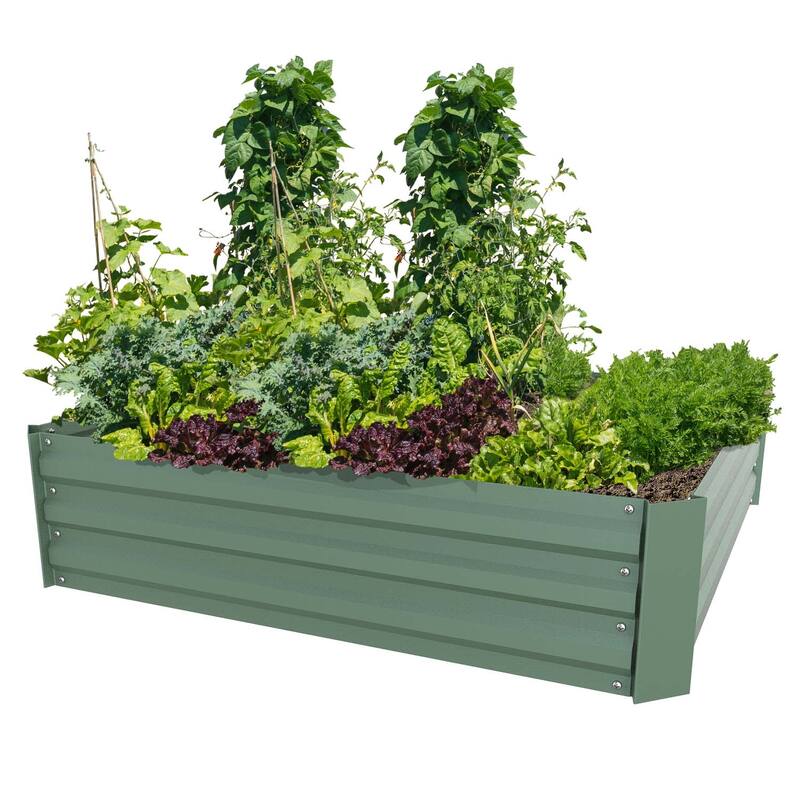 Aoodor Raised Garden Bed 4' x 2' x 1' for Patio Ourdoor Yard