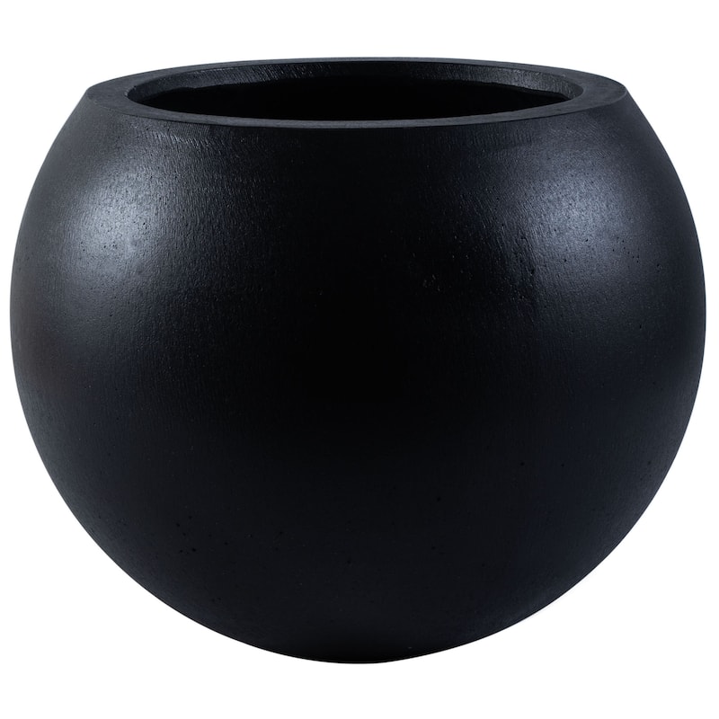 SAFAVIEH Outdoor Kenslia Black Planter.
