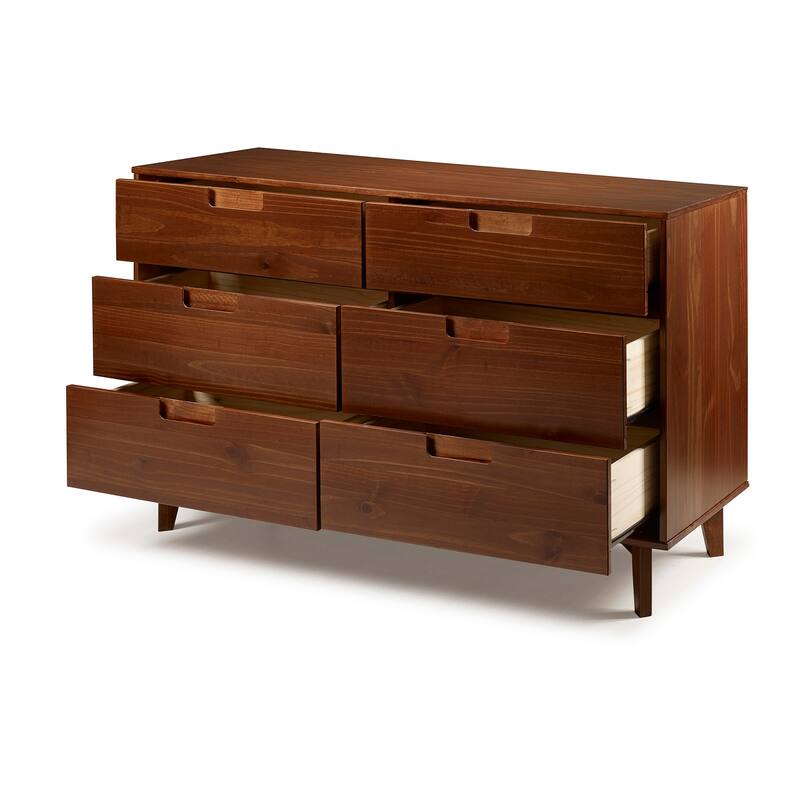 Middlebrook Gammelstaden Mid-Century Solid Wood 6-Drawer Dresser