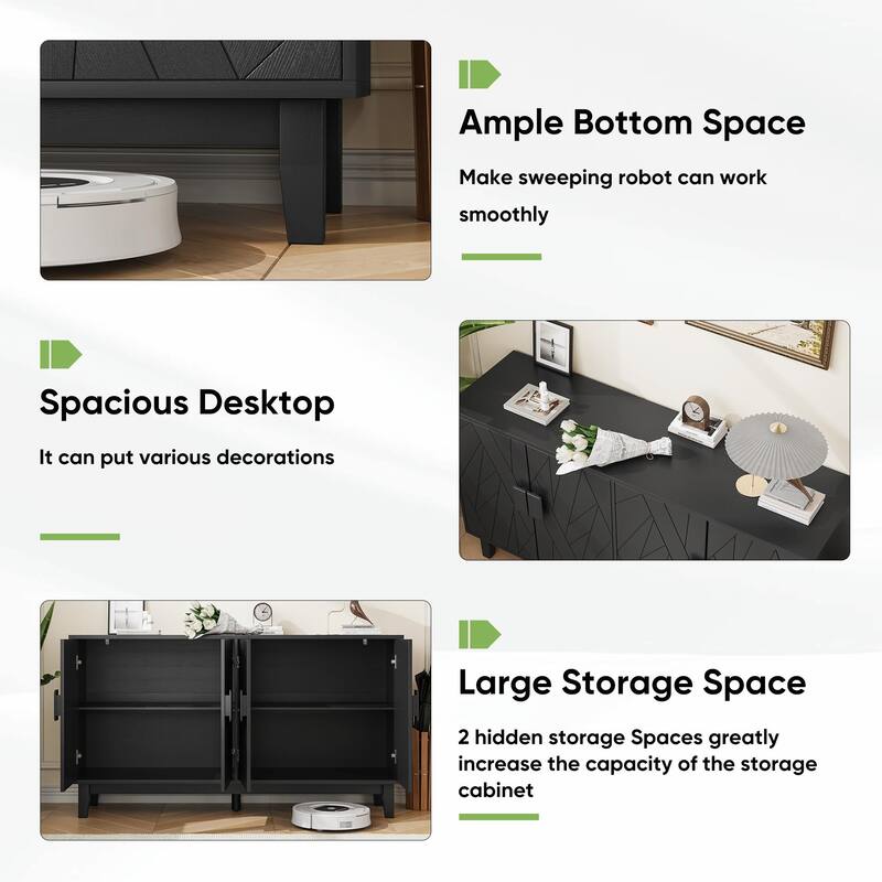 Medieval Modern Multifunctional Decorative Cabinet, Modern Style Buffet with Storage