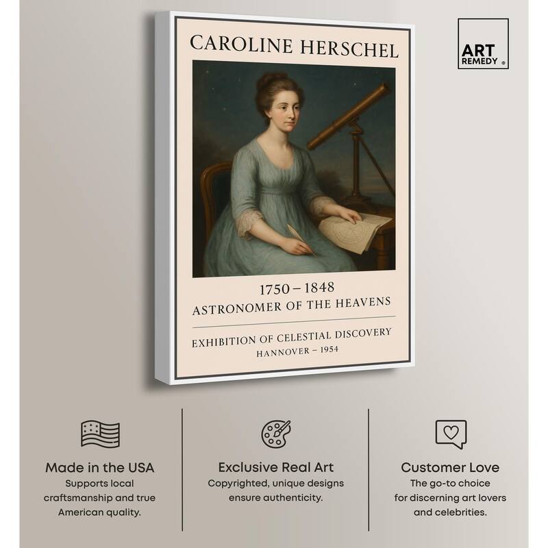 Early Female Astronomer Canvas by Art Remedy