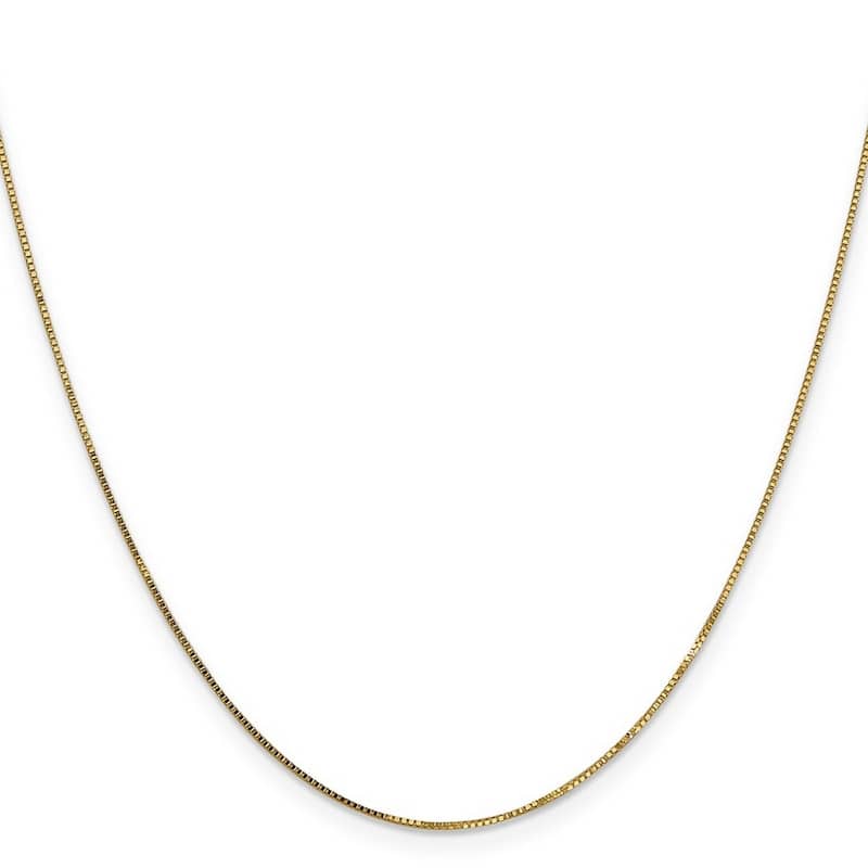 Curata 14k Gold .7mm Box With Spring Ring Clasp Chain Anklet 10 Inch