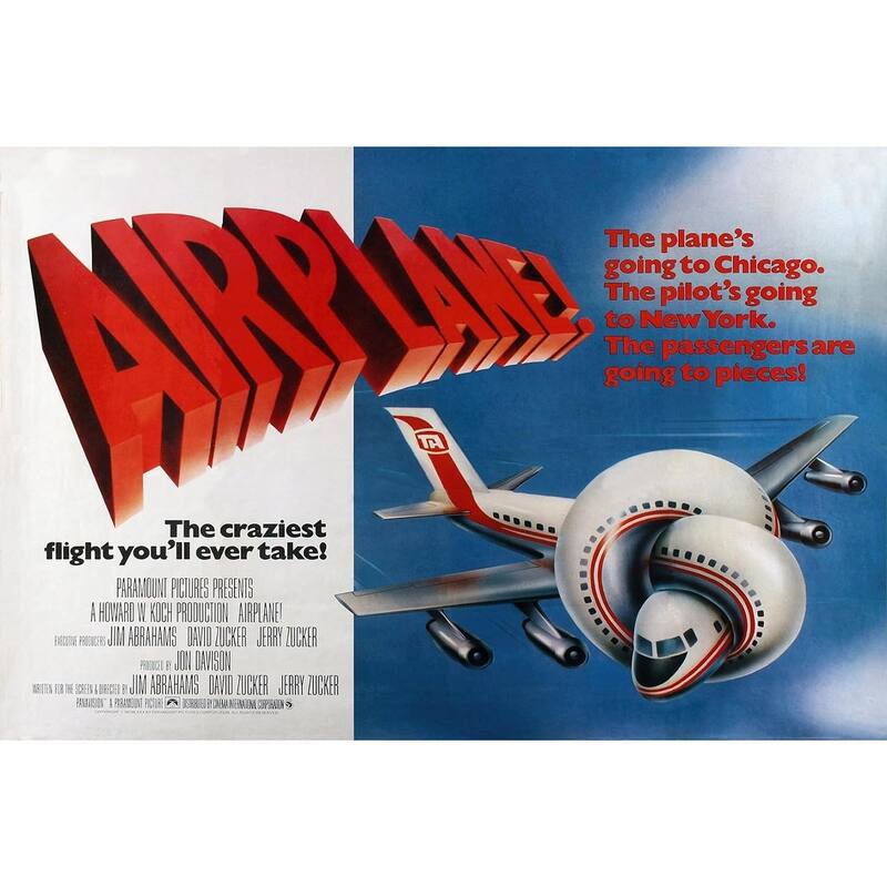 Airplane The Movie Comedy Art Poster - 24 x 36 Inch
