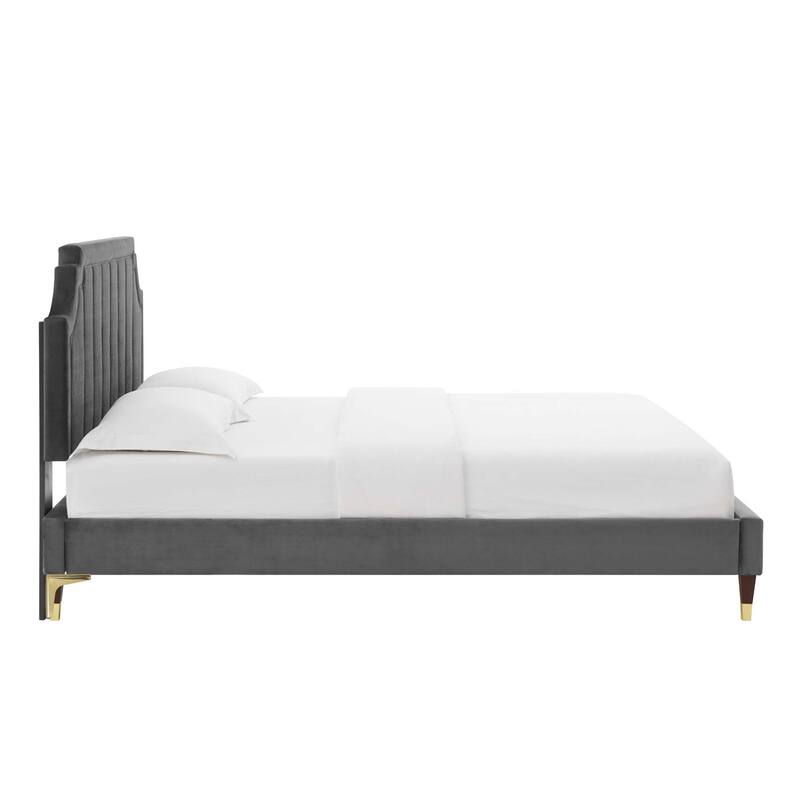 Sienna Performance Velvet Full Platform Bed
