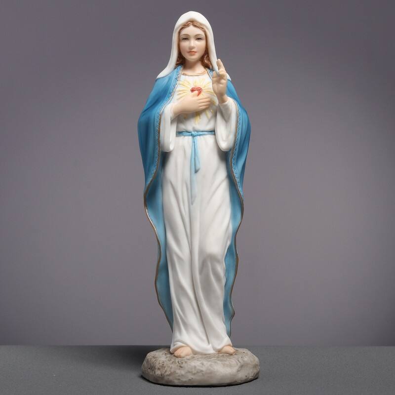 6.1 inches Height Polyresin The Immaculate Heart of Mary Multicolor Finish Figurine