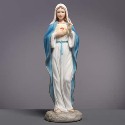 6.1 inches Height Polyresin The Immaculate Heart of Mary Multicolor Finish Figurine