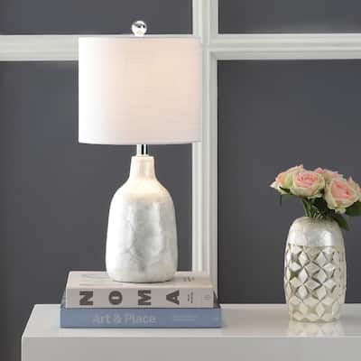 Louise 21" Seashell LED Table Lamp, Pearl by JONATHAN Y
