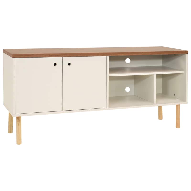 Sunnydaze Mid-Century Modern TV Stand Media Console for 55" TV