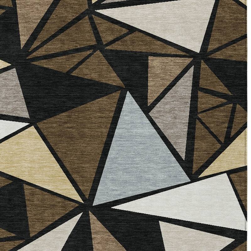 HomeRoots Geometric Transitional Rectangle Outdoor Rug