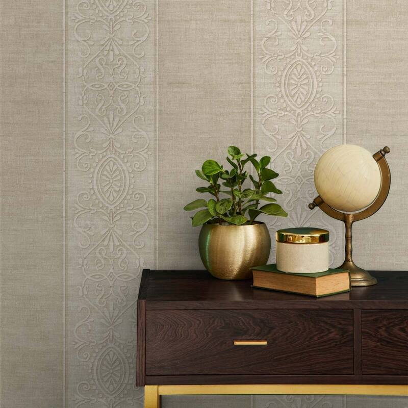 Seabrook Designs Hinson Stripe Unpasted Wallpaper