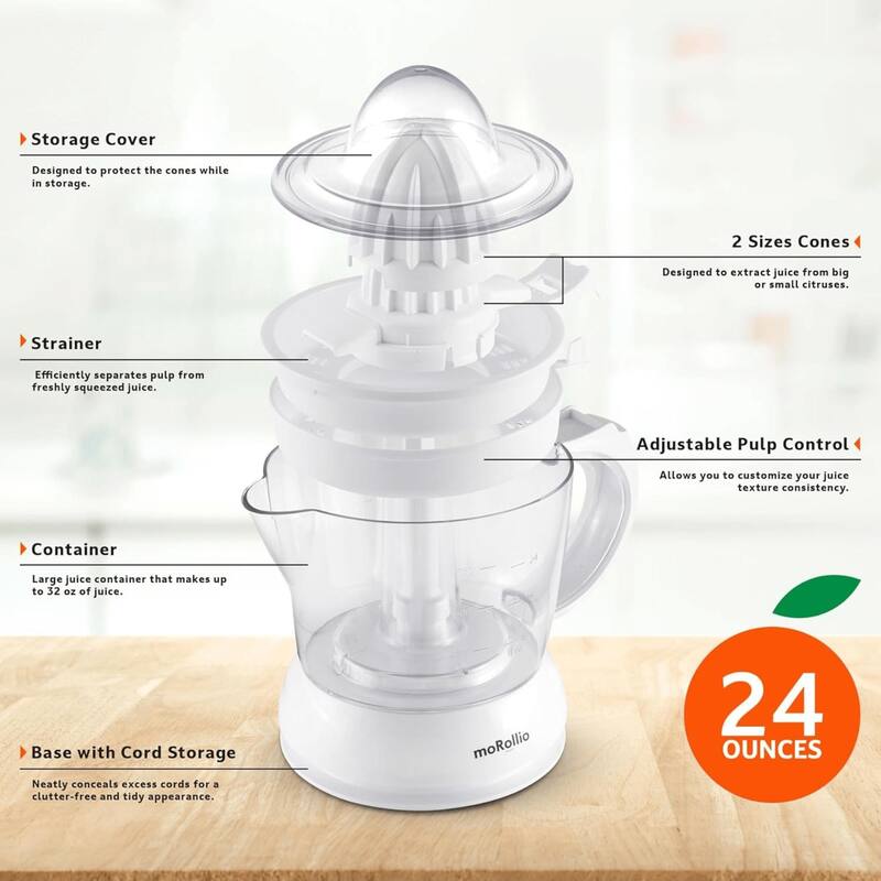 moRollio Compact 24oz Electric Citrus Juicer