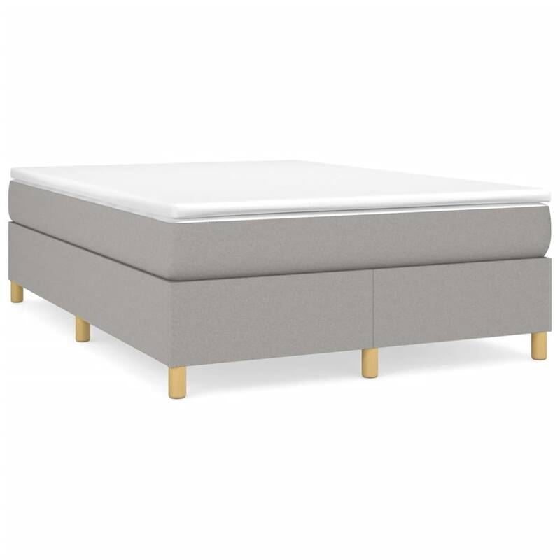 vidaXL Box Spring Bed Base Platform Bed Frame with Mattress for Bedroom Fabric