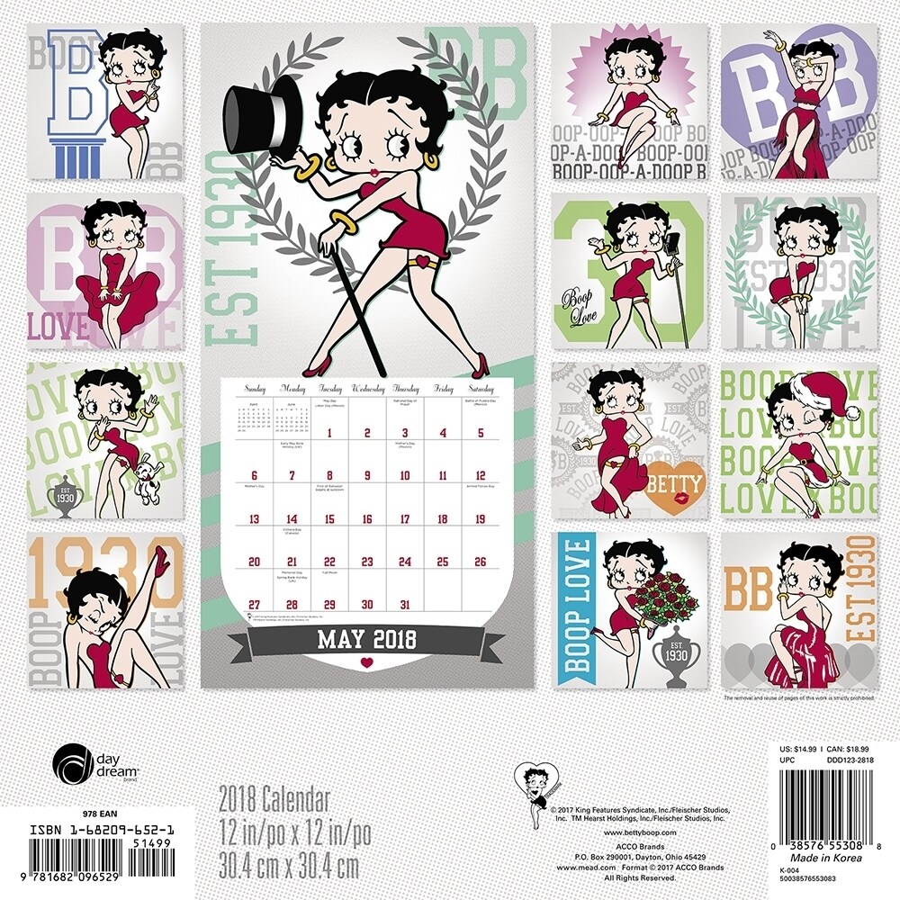 Shop Betty Boop Wall Calendar More Humor By Acco Brands