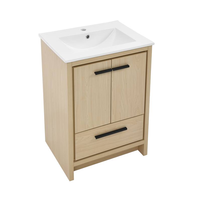 Virage 24 Freestanding, Bathroom Vanity In Natural Oak