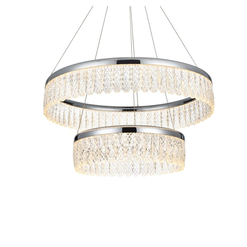 Elegant Lighting 2060G24 Rune 24" Wide LED Ring Chandelier - 3006