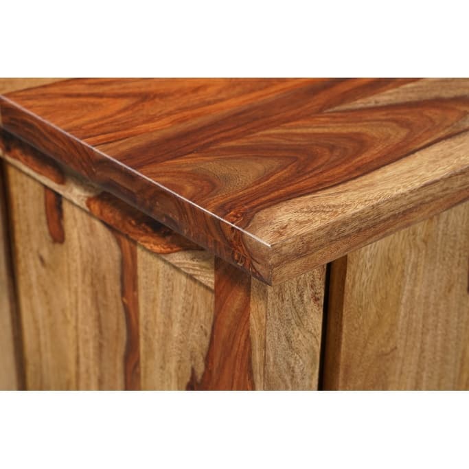 HomeRoots 72" Brown Solid Wood Live Edge Sideboard with Six Doors - 72.00 in. x 36.00 in. x 16.00 in.