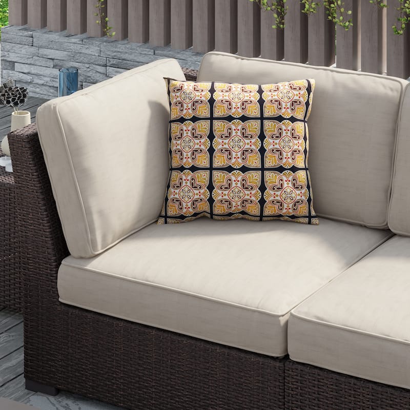 Corvus Oreanne 11-piece Wicker Patio Fire Pit Set