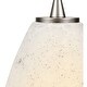 preview thumbnail 6 of 7, Access Lighting Champagne Steel Integrated LED Cord Pendant, White Stone Shade