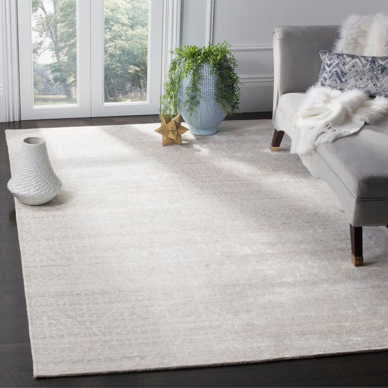 SAFAVIEH Couture Hand-knotted Tibetan Henrika Modern Wool Rug - 6' x 9' - Ivory