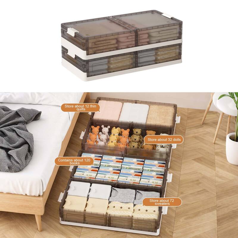 2-Pack Under Bed Storage With Wheels Underbed Storage