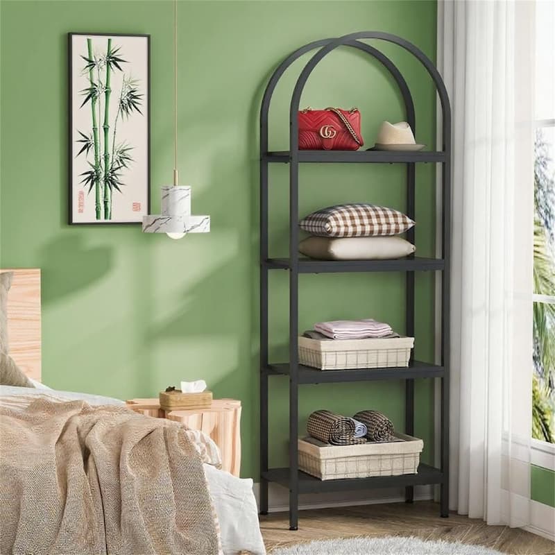 Industrial 4-Shelf Bookcase