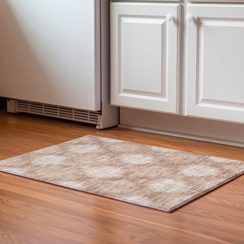 Premium Washable Super Soft Abstract Ombre Mayfield Rug - Coral - 1' 8" x 2' 6"