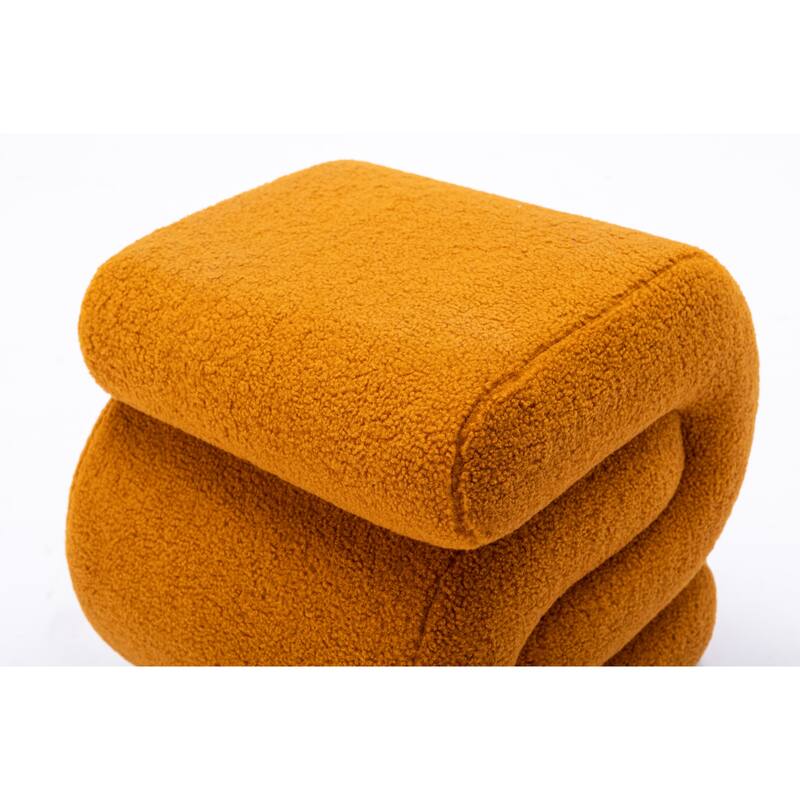 Teddy Fabric Ottoman Makeup Stool Footstool