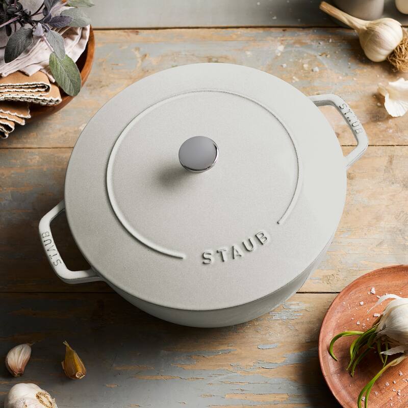 Staub Cast Iron Essential French Oven, Dutch Oven, 5-quart, serves 5-6, Made in France - 5-qt
