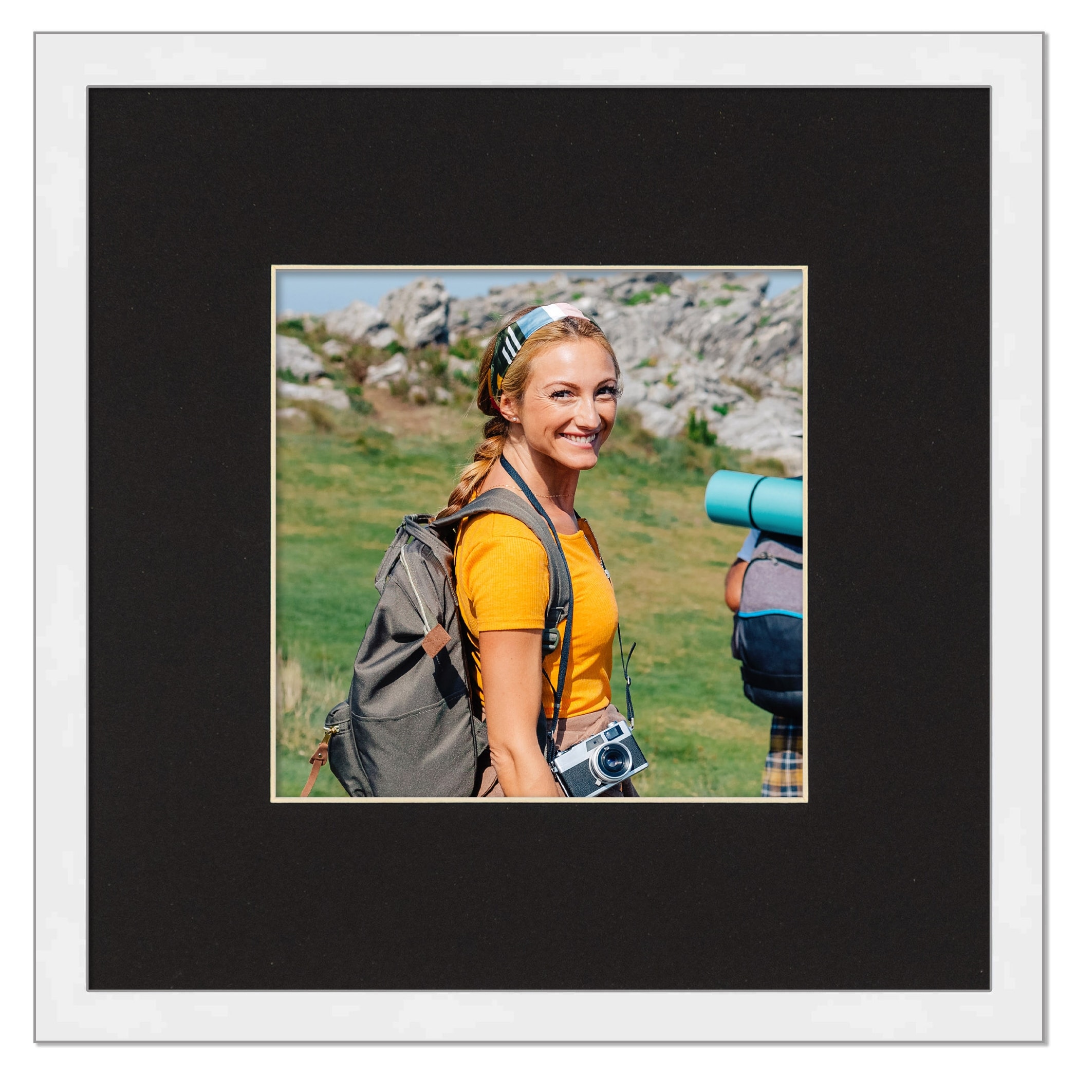 8x8 Frame with Mat - White 11x11 Frame Wood Made to Display Print or Poster  Measuring 8 x 8 Inches with Black Photo Mat - On Sale - Bed Bath & Beyond -  38554300