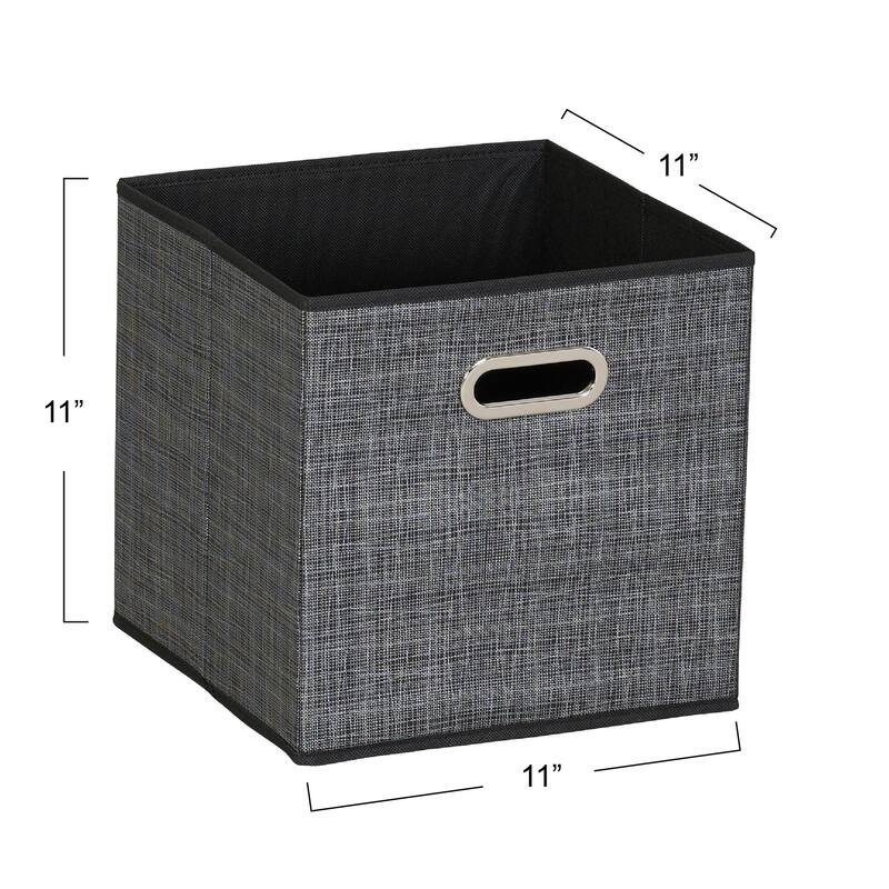 Household Essentials Open Fabric Cube Storage Bins, Set of 6
