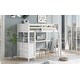 preview thumbnail 17 of 45, Kid-Friendly Design Twin Size Loft Bed with Desk and Drawers