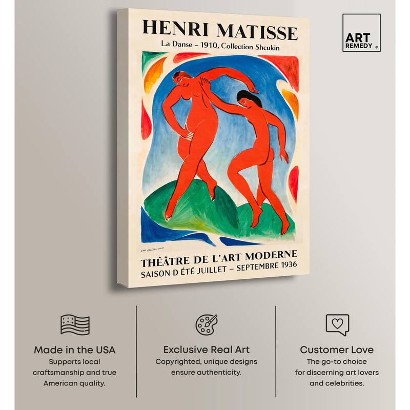 Dance by Henri Matisse Canvas by Art Remedy, Gallery Wrapped