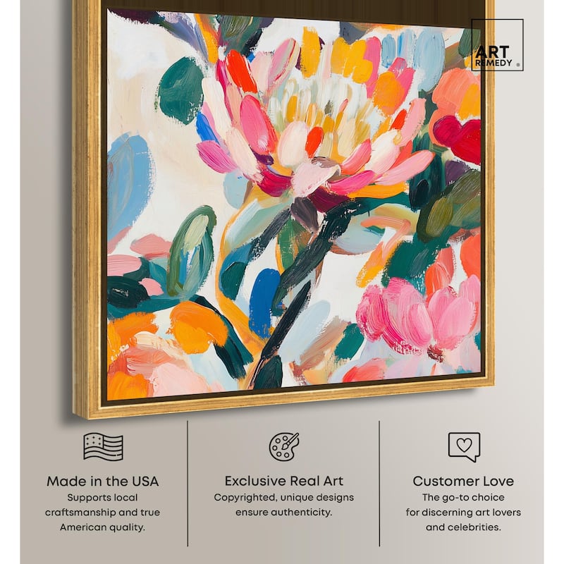 Lively Flora I Canvas by Art Remedy