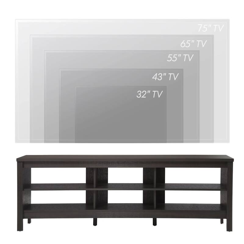 TV Stand for 75 Inch TV Console Table, Wood Entertainment Center