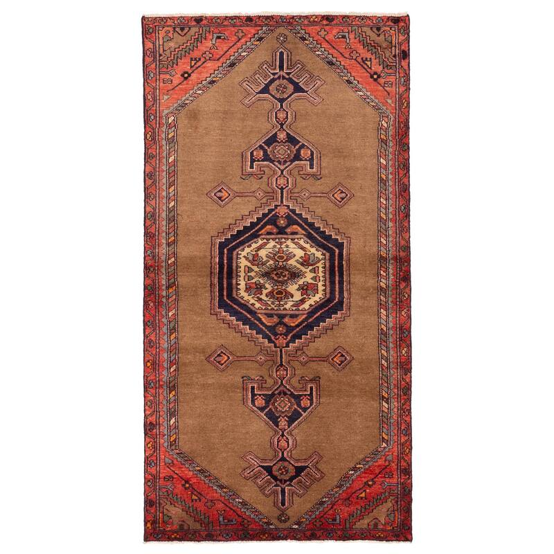 ECARPETGALLERY Hand-knotted Konya Anatolian Brown Wool Rug - 3'3 x 6'7