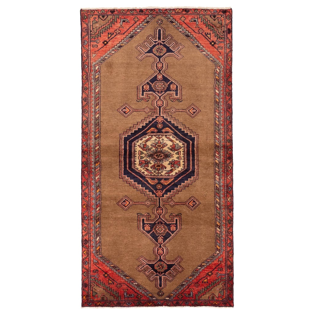 ECARPETGALLERY Hand-knotted Konya Anatolian Brown Wool Rug - 3'3 x 6'7