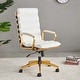 preview thumbnail 9 of 30, LUXMOD® Office Chair Faux Leather Gold Frame Adjustable and Swivel