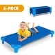 preview thumbnail 7 of 6, 6-Pack Stackable Kids Naptime Cot Toddler Daycare Cots Rest Mat Blue