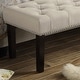 preview thumbnail 4 of 13, Moser Bay Almaraz 56 or 35 Inch Linen Upholstered Hand-tufted Transitional Bench