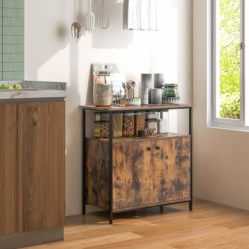 Costway Industrial 2-Door Buffet Sideboard Kitchen Cupboard Storage - See Details
