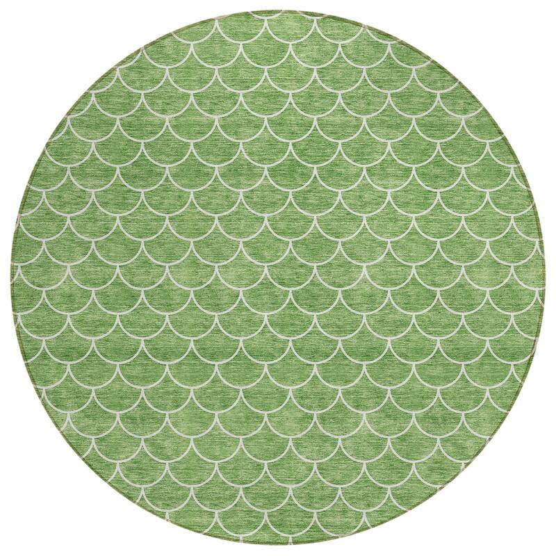 Machine Washable Indoor/ Outdoor Chantille Modern Geo Rug