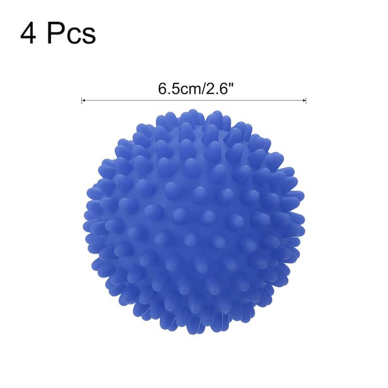 4x Reusable Laundry Dryer Balls for Fabric Softener Reduce Drying Time - Blue