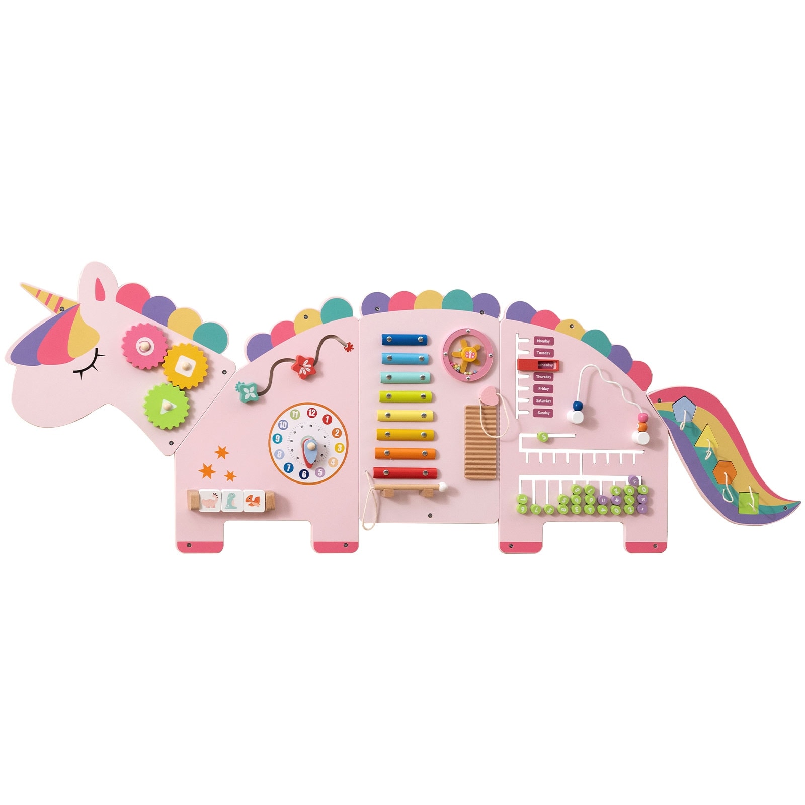 Costway 11-in-1 Unicorn Activity Wall Busy Board Panels for Education - See Details