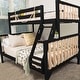 preview thumbnail 4 of 22, Max and Lily Scandinavian Twin over Full Bunk Bed Black/Blonde