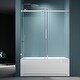 preview thumbnail 8 of 10, ELEGANT Frameless Bathtub Glass Door Clear with 60W x 62 H - 60"×62"