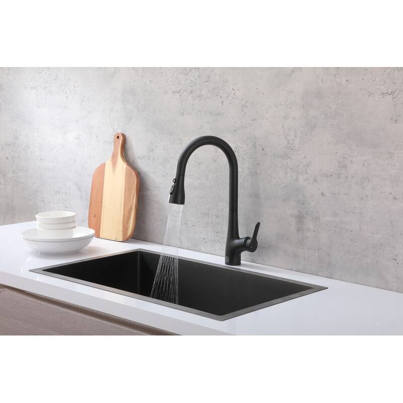 Indigo Home Single Handle Pull Down Sprayer Kitchen Faucet