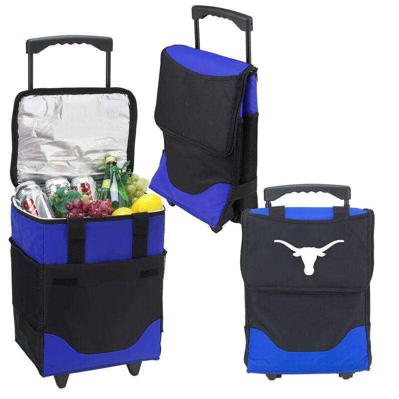 NCAA Texas University at Austin Longhorns 32 Can Collapsible Rolling Cooler