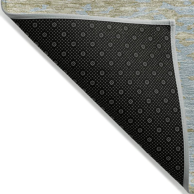 Machine Washable Indoor/ Outdoor Modern Abstract Chantille Rug