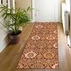 preview thumbnail 62 of 125, Miranda Haus Oriental Traditional Floral Damask Indoor Area Rug 2'7" x 8' - Red